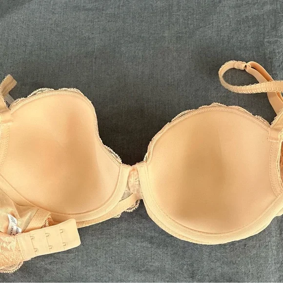 Le Mystere Sophia Women's Lace Full Fit Seamless Bra - Peach - Picture 10 of 14